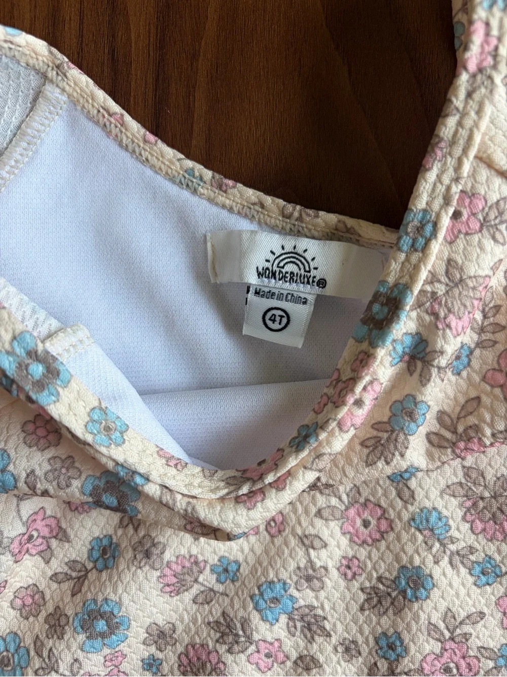 NWOT Wonderluxe 4T One Piece Floral Swim